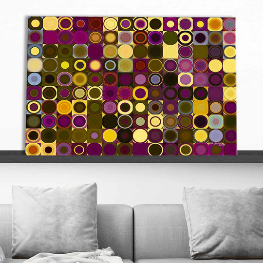 "Circles And Squares 27" By Mark Lawrence Print On Canvas
