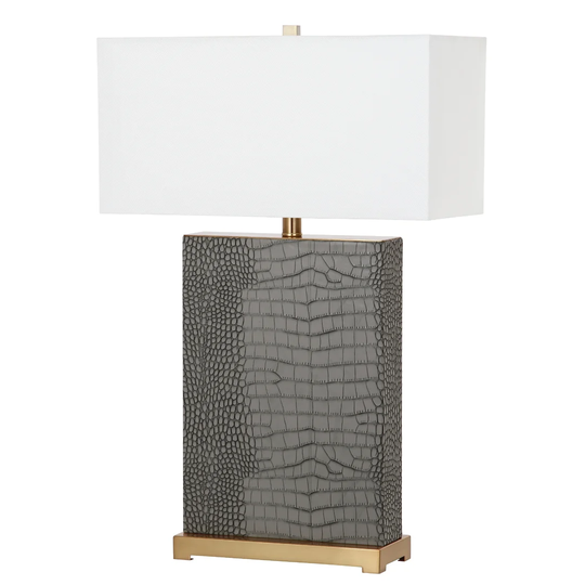 Angelinea 70Cm Grey Table Lamp Set