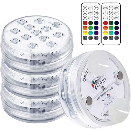 Osqi - led Pool Light Submersible led Lights, 30-50 Hours Lighting Time IP68 Waterproof 16 rgb Colors Changing Decorative Lights for Aquariums