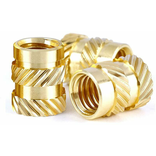 Monly - Set of 50 M2 brass threaded inserts - internal thread - knurled nuts - for 3D printing
