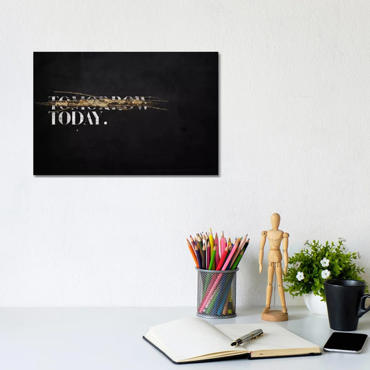 Not Tomorrow by 33 Broken Bones - Wrapped Canvas Typography