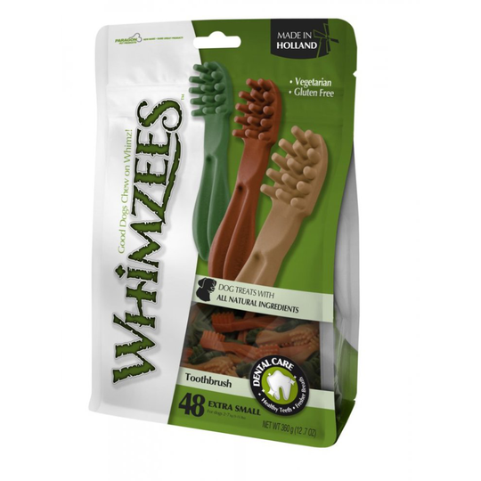 Whimzees Toothbrush Extra Small 7 Cm 48pk (Pack of 6)