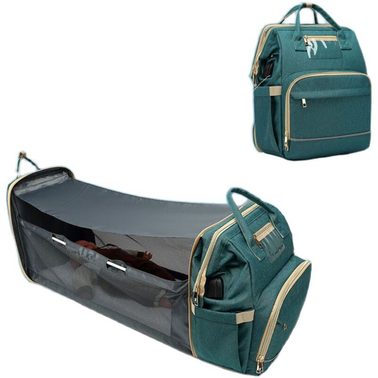 Thsinde - 56-75L Multifunctional Travel Diaper Bag Backpack Multifunctional Portable Folding Baby Bed on Strollers Large Capacity Unisex for Mom Dad