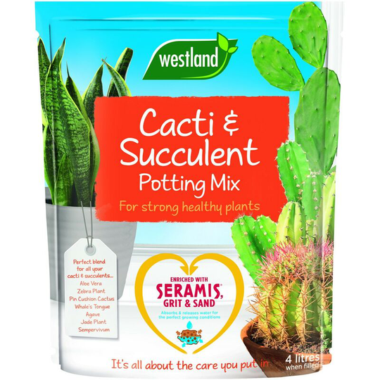 Cacti Cactus Succulent Potting Mix Compost Indoor Plant 4L Seramis - Westland