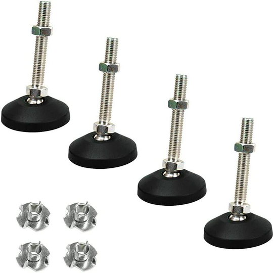 Monly - Pieces Adjustable Leg m8 Adjustable Leg Furniture Leg Metal Furniture Leg Height Adjustable Feet Furniture Leg Adjustment Screw with Claw Nut