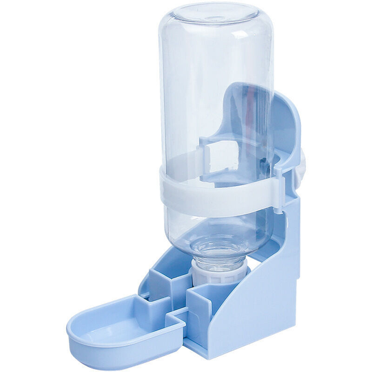 Pet Automatic Water Dispenser, 500ml Hangable, Potion for Puppies / Guinea Pigs / Cats / Hamsters (Blue)