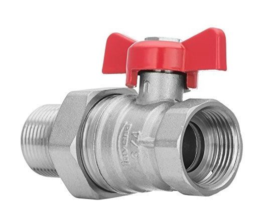 3/4 inch bsp Water Valve Female x Male with Flare Nut Butterfly Handle