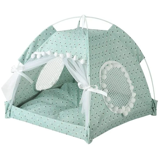 Outdoor Cat Tent Indoor Cat Bed Dog Tent Bed Outdoor Cat House Outdoor Dog Bed Large,Light Green Pet Bed