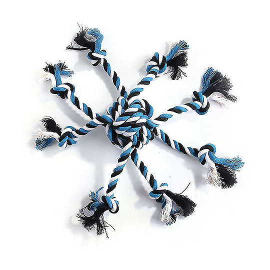 Dog Rope Toy Durable Teeth Cleaning Chewing Ball Playing Colorful Knots Pet Supplies Toy For -