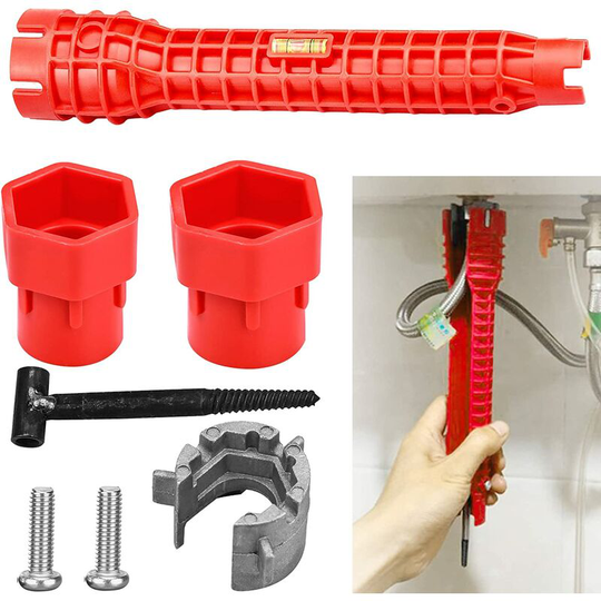 Perle Rare - Sink Faucet Wrench,Adjustable Wrenches Sink Installation Tool Spanner Faucet Pipe Repair Tool Double Head Wrench Sink Wrench Water Pipe