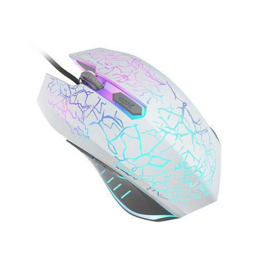 (White) USB Gaming Mouse RGB LED Light Wired Pro Optical With 6D Side Buttons PC Laptop