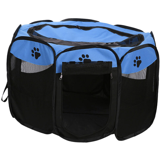 Portable Foldable Waterproof Pet playpen Open-Air Oxford Air Mesh Playpen and Exercise Pen Tent House Playground for Dogs and Cats Small
