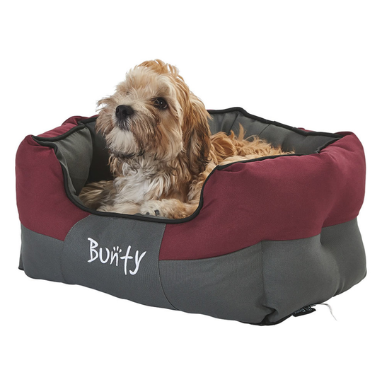 (Red, Small) Bunty Anchor Dog Bed | Heavy-Duty Water Resistant Pet Bed