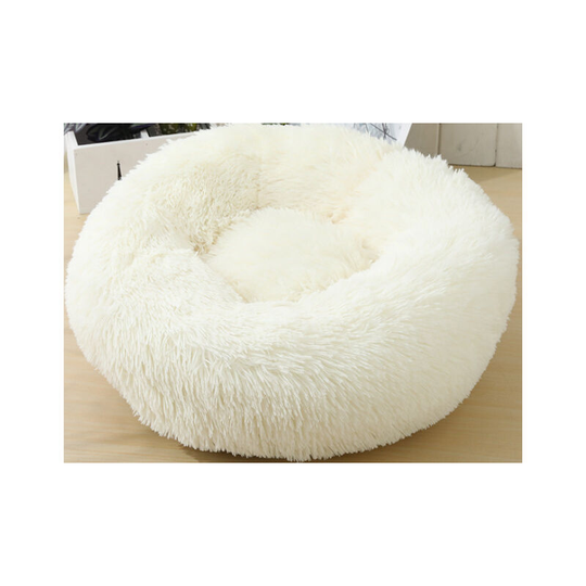 Cat Bed Beautiful Pet Bed Small Dog Bed Plush Soft Round Cat Sleeping Bed (50 cm Diameter Light-A