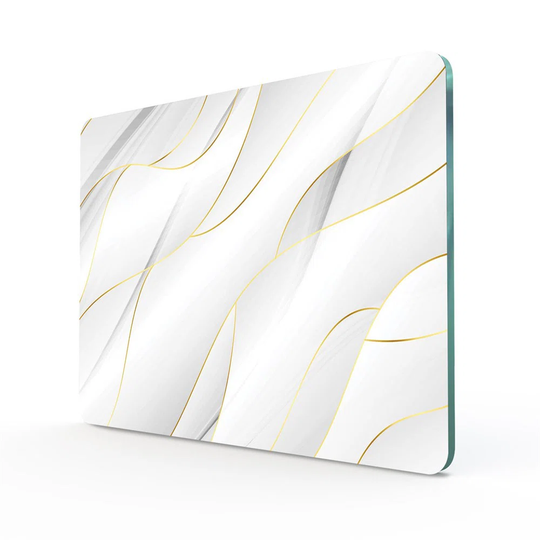 East Urban Home Ahmed Gold No Pattern Glass Cutting Board
