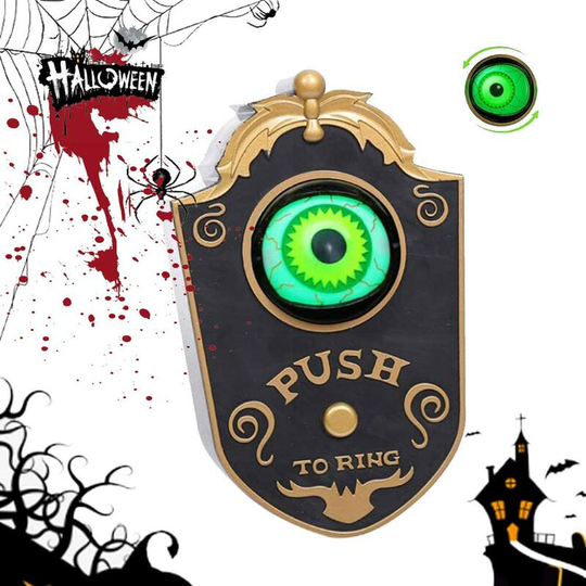 Sun Flowergb - Halloween Decoration, Halloween Doorbell, Animated Haunted Doorbell Halloween Decoration with Spooky Sounds, Trick or Treat Event for