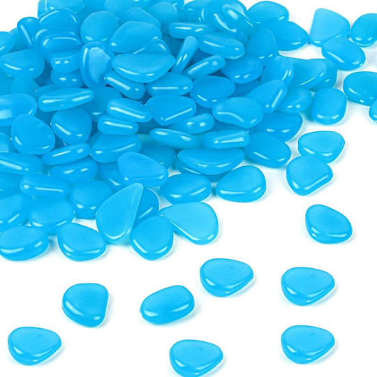 Perle Rare - 100 Pcs Luminous Stone, Luminous Pebble Artificial Pebbles Decorative Stones at Night for Outdoor Garden Aquarium Walkways Pool Path