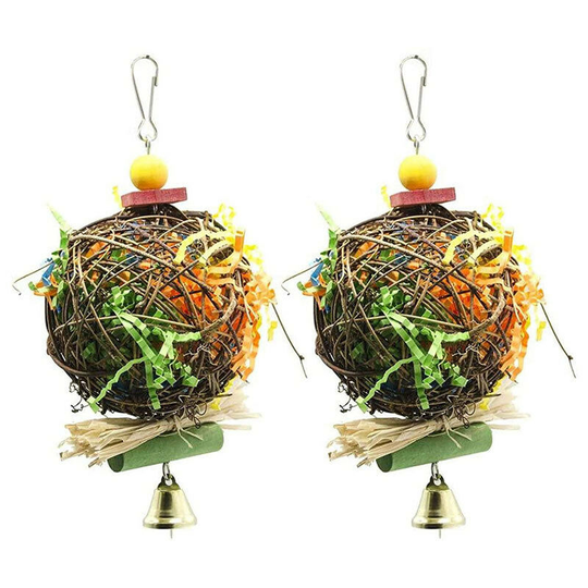 2 pieces of bird chewing toy foraging chopper toy parrot cage chopper toy foraging hanging toy grey amazon