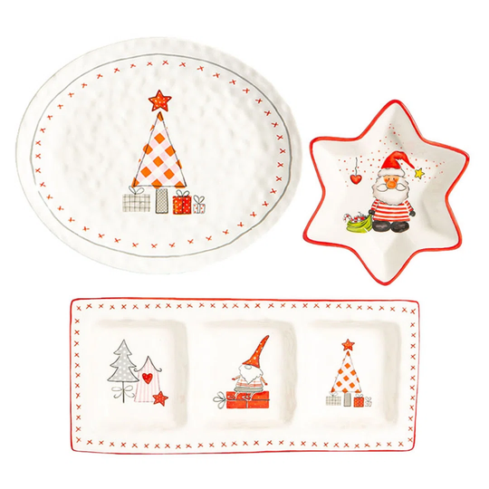Christmas 7 Piece Platter Set