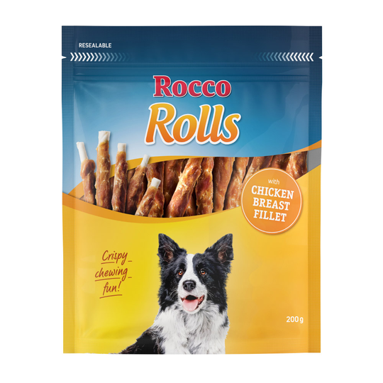 Rocco Rolls Chew Sticks - with Chicken Fillet (200g)