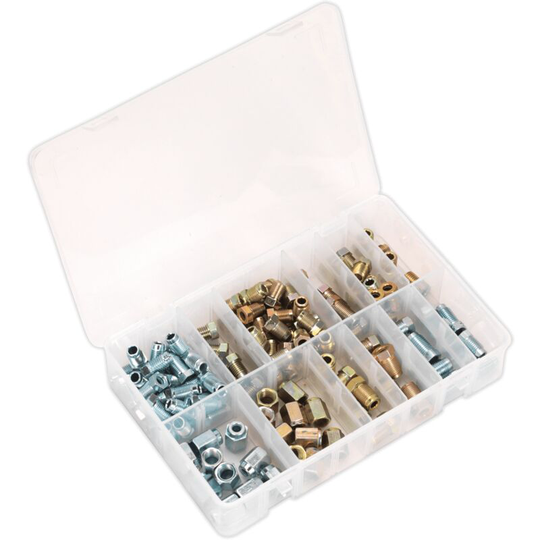 Sealey AB068BPN Brake Pipe Nut Assortment 200pc - Metric & Imperial