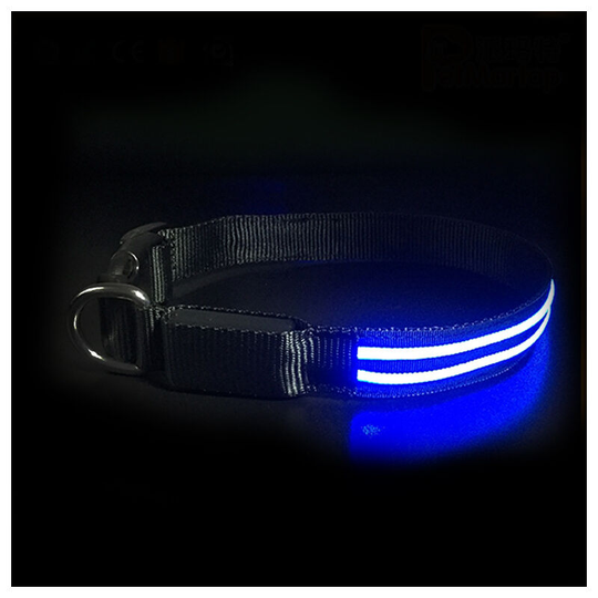 Led Dog Collar - usb Rechargeable with Water Resistant - Reflective Light up Dog Collar Flashing Light - Adding Safety to Night-time Walks ( Blue,