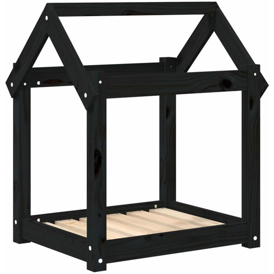 Vidaxl - Dog Bed Black 61x50x70 cm Solid Wood Pine Black