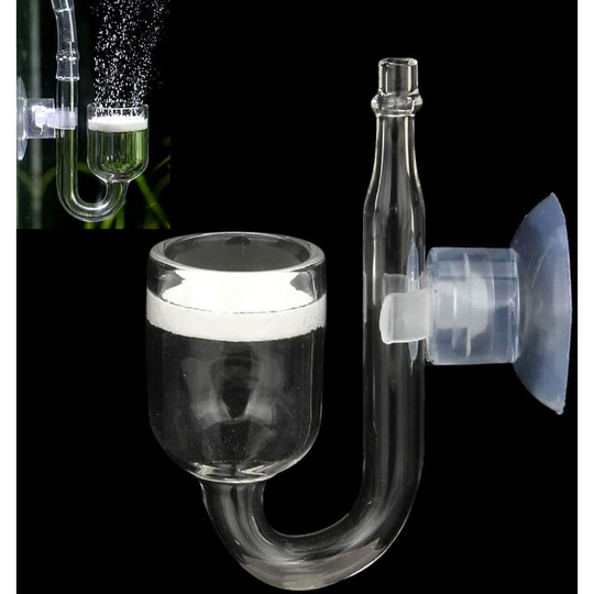 Aquarium u Shape CO2 Diffuser with Suction Cup and Check Valve for Aquarium Plants