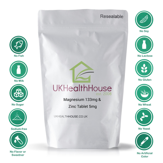 Magnesium Oxide 133mg & Zinc 5mg Tablet x 30 - Immune Support
