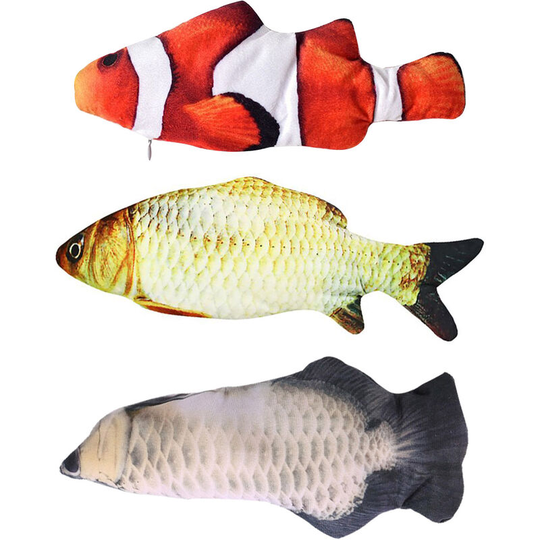 Electric Moving Kicker Simulation Fish Toy Cat usb Charging Realistic Flopping Fish, Wiggle Fish Catnip Toys for Cat Kitty Biting Chewing Kicking