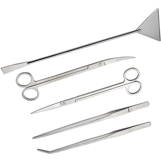 Stainless Steel Aquarium Aquascaping Tool Set Tweezers Scissors Kit