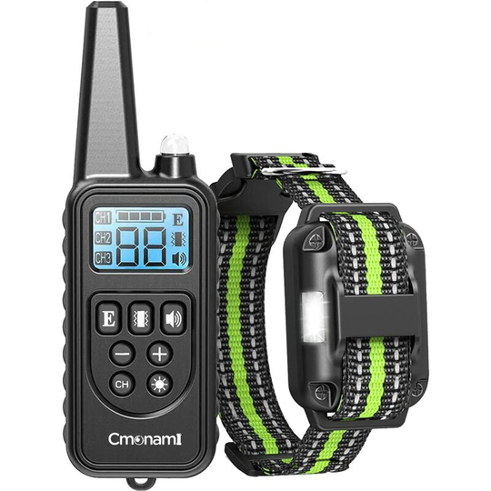 Monly - Cmoanmi Training Collar, Rechargeable and Water Resistant Electric Collar for Small and Medium Sized Dogs, Manual Control and 800 Yards