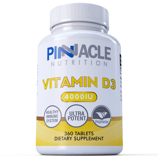 Vitamin D3 4000iu Tablets 360 Servings - One Year Supply - VIT D3 High Absorption Cholecalciferol, Gluten & Dairy Free Supplement