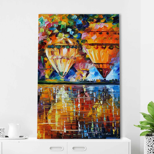 Balloon Reflections by Leonid Afremov - Wrapped Canvas Painting Print