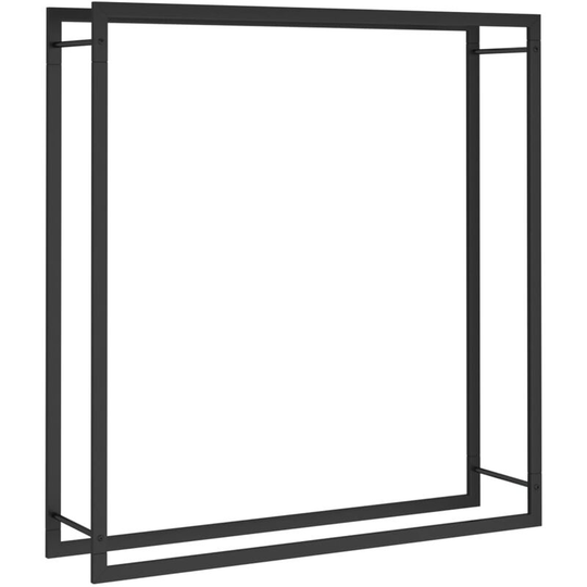 Vidaxl - Firewood Rack Matt Black 110x28x116 cm Steel n/a