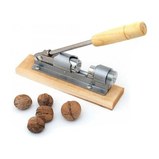 Nutcracker in nostalgic design Stainless steel nutcracker with lever function; nut opening adjustable in size and power.