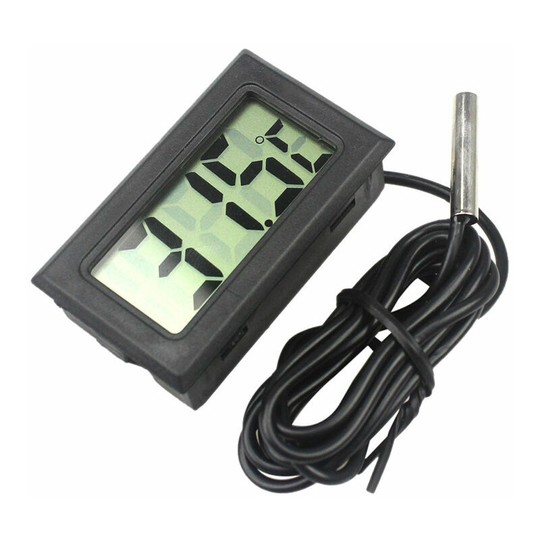 Monly - Mini Digital lcd Thermometer Temperature with Temperature Probe Sensor Tester for Refrigerator Freezers Aquarium