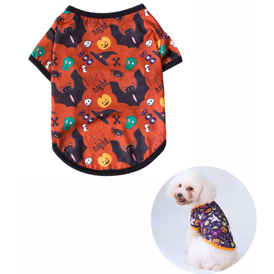 2 Pieces Halloween Series New Dog Clothes Autumn Pet Decoration Clothes Size s (Black Bat Magic Hat)