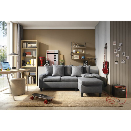 Napoli Corner Right - Dark Grey Sofa Sofa - color Grey - Grey