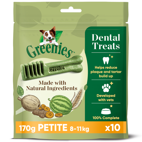 Greenies Canine Dental Chews - Petite (170g / 10 treats)