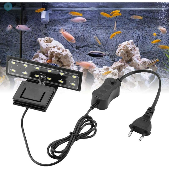 Led Aquarium Light 5W Attachable Lamp Freshwater or Marine Plant, Aquarium Lighting Waterproof Aquarium (White Light)
