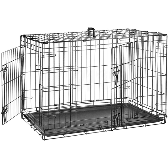 36" Dog Cage Dog Crates 2 Door Sturdy Home Pet Wire Cage