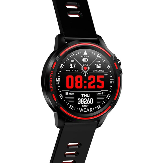 L8 IP68 Waterproof Smartwatch with 1.2 Inch 240 * 240 Pixel Display BT4.0 Pedometer Calorie Distance Heart Rate ekg Blood Pressure Oxygen Sleep