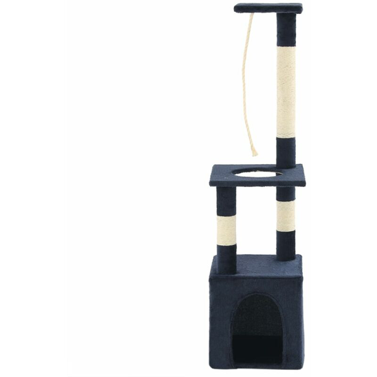 Cat Tree with Sisal Scratching Posts 109 cm Dark Blue Vidaxl Blue