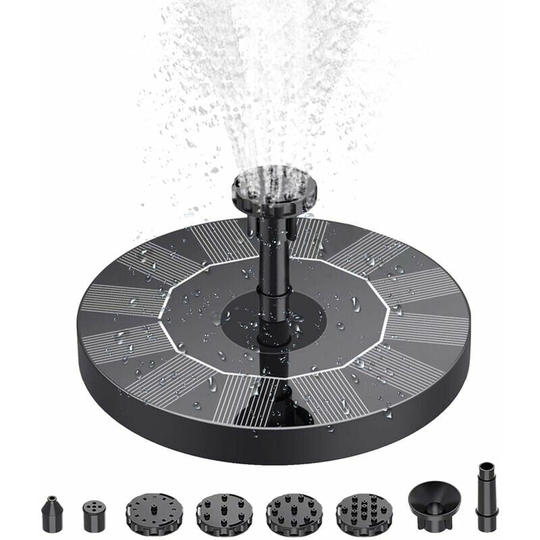 Garden Mini Solar Floating Fountain,Solar Fountain Pump,Outdoor Bird Bath Running Fountain,1W