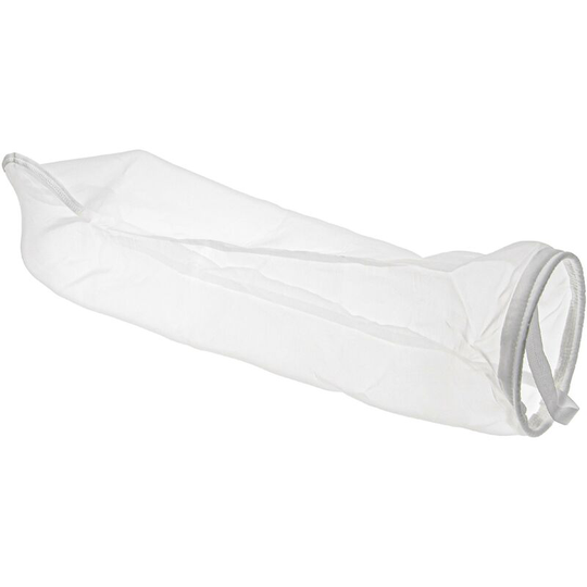 vhbw Universal Filter Sock for Aquariums, Pools, Skimmers - Filter Bag, Nylon, 18 x 81 cm, 100 micrometre, White