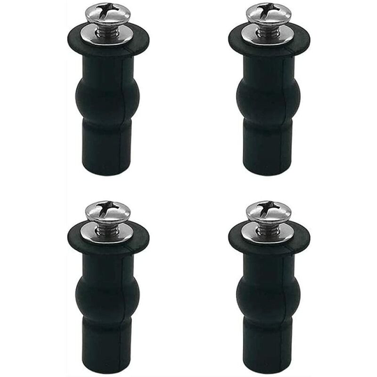 Toilet Seat Fixing Screws 2 Pair Expandable Toilet Hinges Rubber Screws Nuts Adjusting Washer