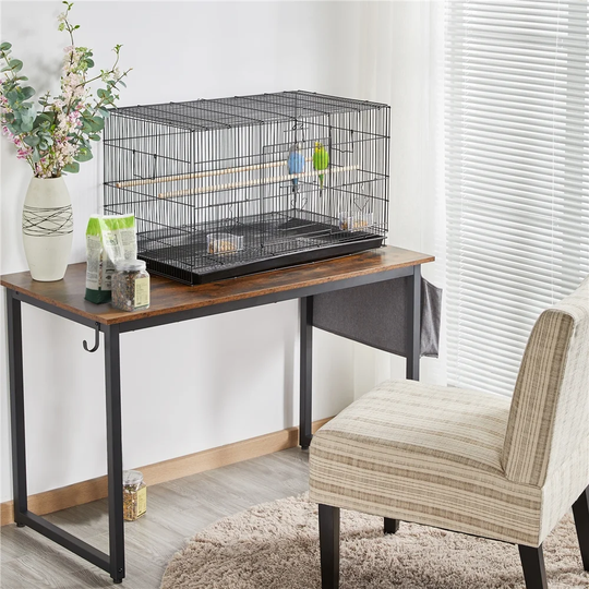 Lytchett 46Cm Iron Flat Top Table Top Bird Cage with Perch