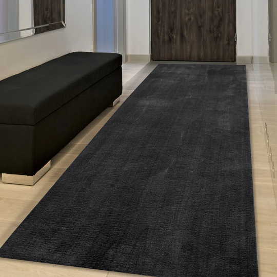 Moana Machine Woven Charcoal Rug