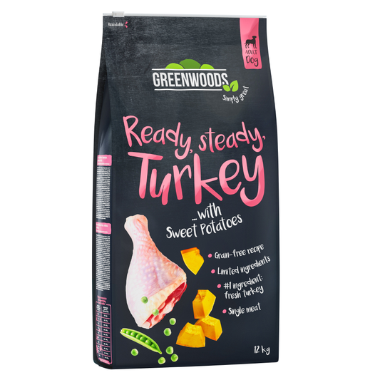Greenwoods Economy Pack 2 x 12kg - Turkey with Sweet Potatoes, Peas & Pumpkin